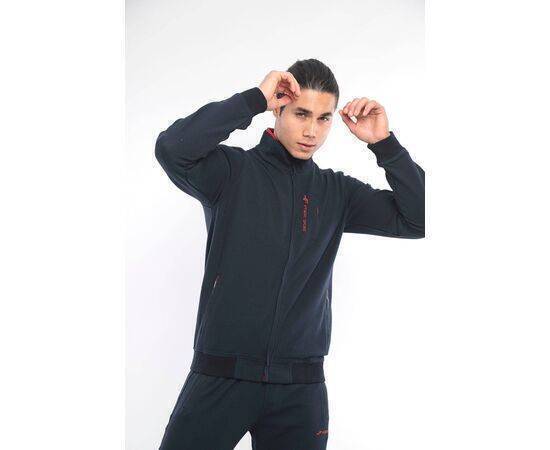 Men's Stand-Up Collar Tracksuit Set with Pockets (Waffle Design)