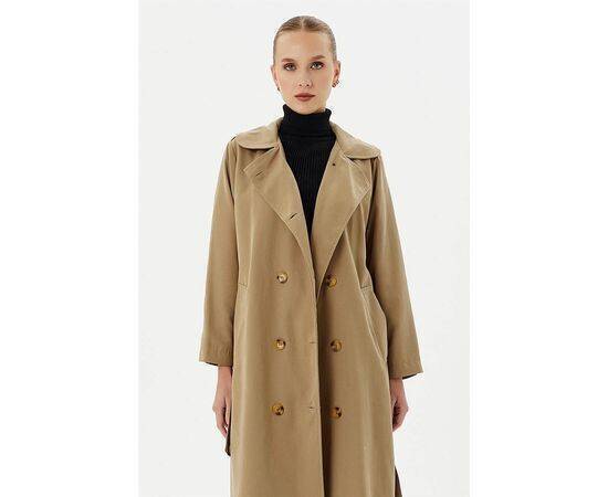 Double-breasted Baby Neck Trench Coat