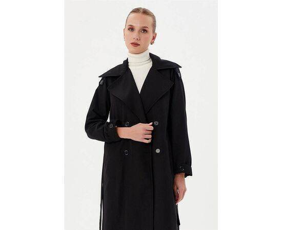 False Sleeve Double Breasted Trench Coat