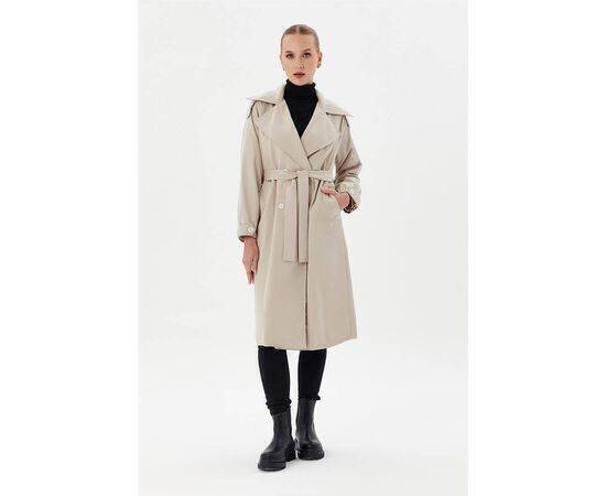 False Sleeve Double Breasted Trench Coat