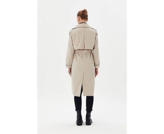 False Sleeve Double Breasted Trench Coat