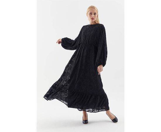 Bat Sleeve Dress with Elastic Waist